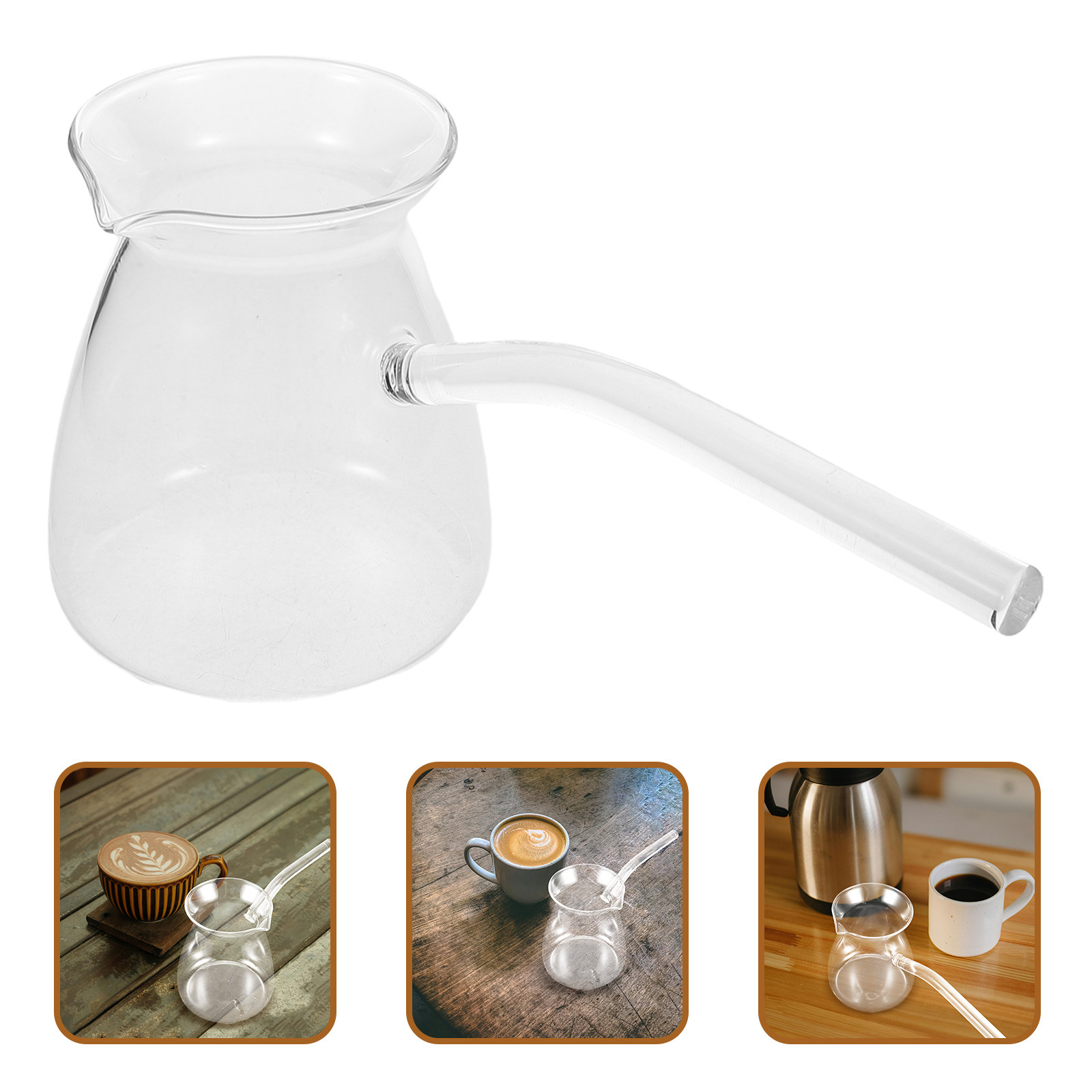 Coffee Tea Brew - 2Pcs Turkish Coffee Pot 450Ml Clear