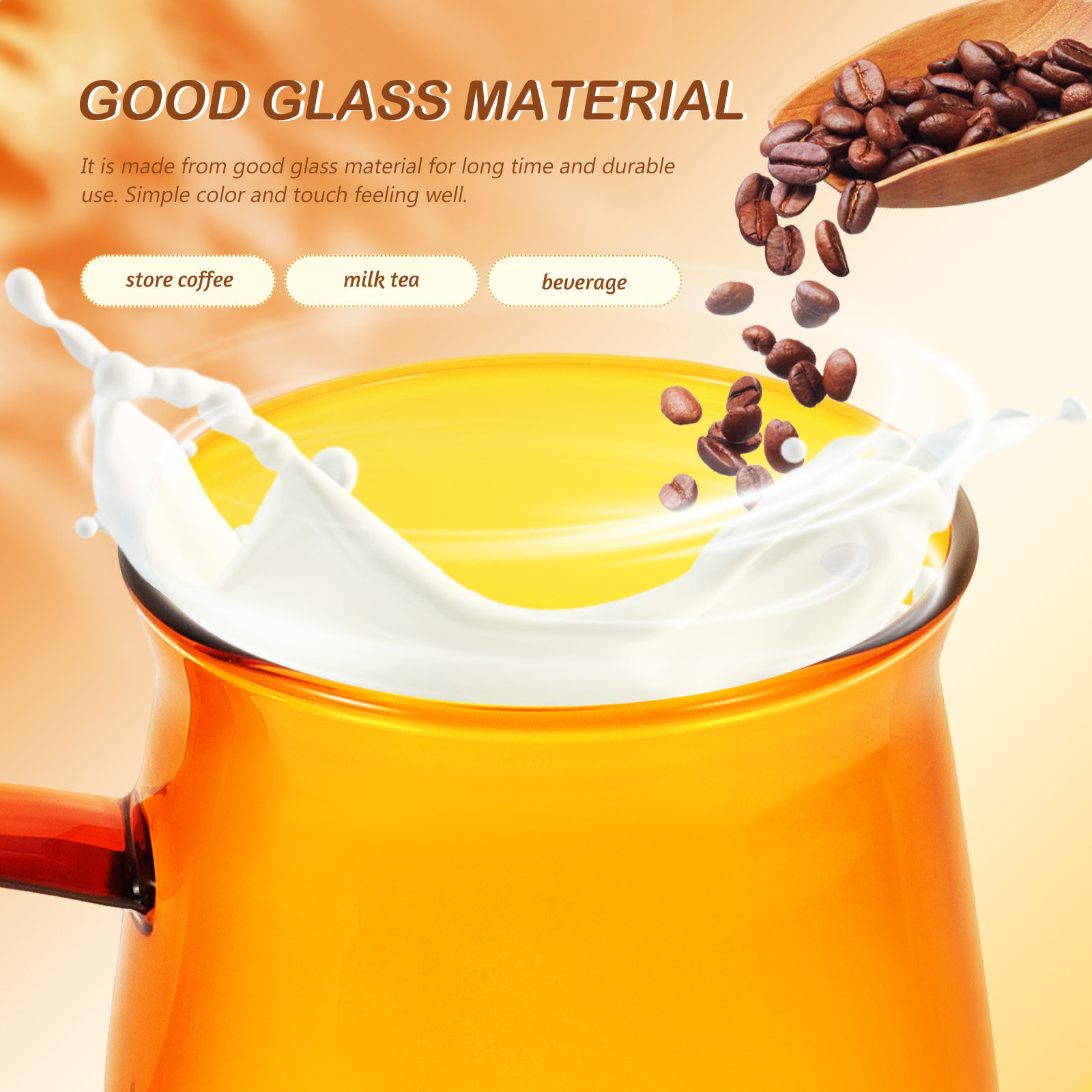 Coffee Tea Set - Glass Coffee Cup and Saucer Set
