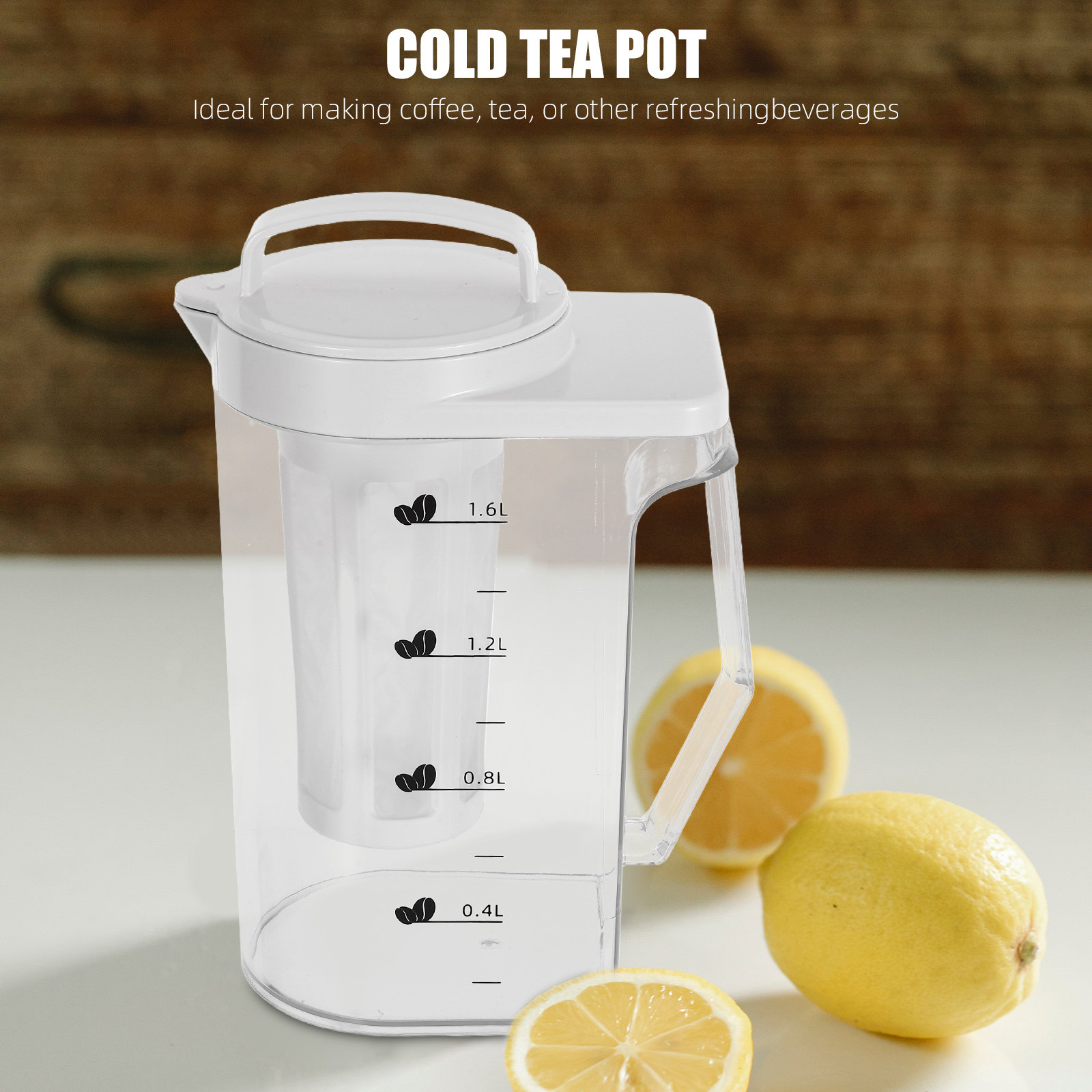 Coffee Tea Brew - 1.6L Plastic Cold Brew Coffee Pitcher