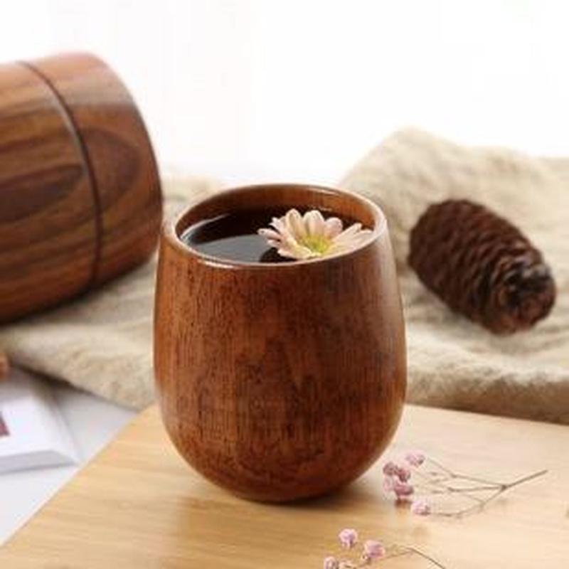 Mug Tea Coffee - Nordic Big Belly Cup Wooden Cup
