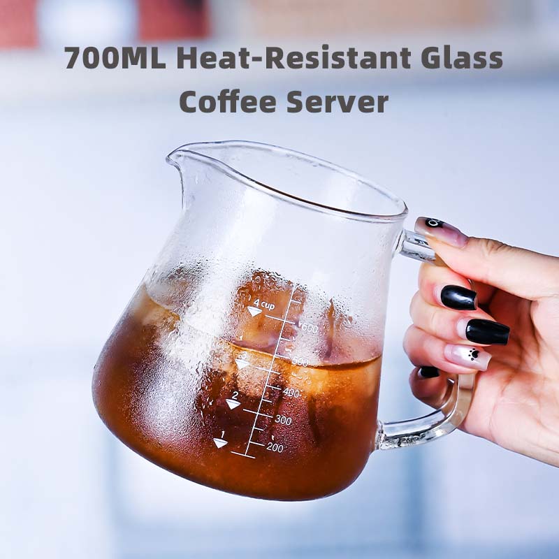 Coffee Tea Brew - New High Borosilicate 700ml Glass Pour