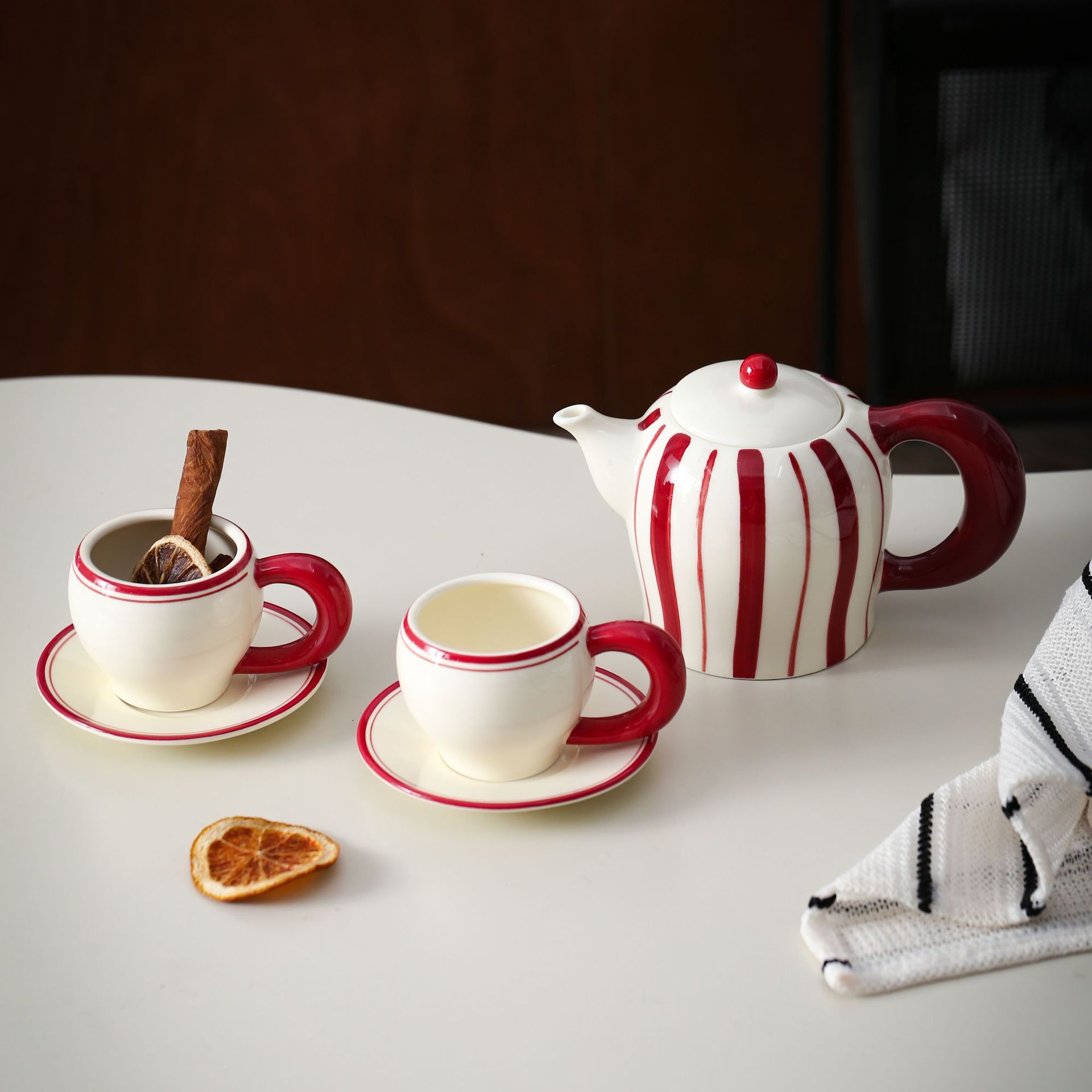 Coffee Tea Set - Vintage Ceramic Coffee Cup Saucer Set