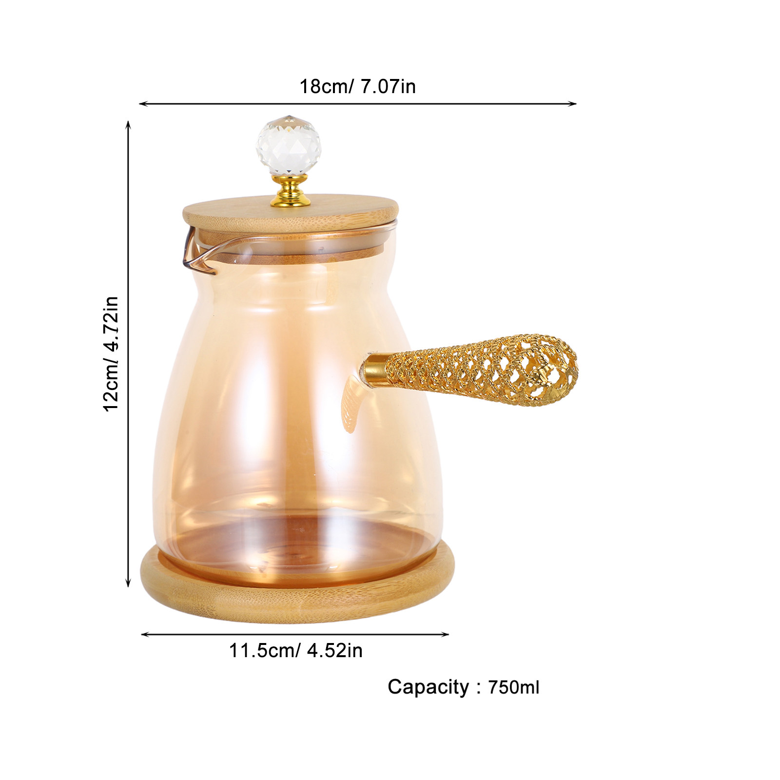 Glass Turkish Coffee Pot 750ml - огляд і ціна Coffee Tea Brew