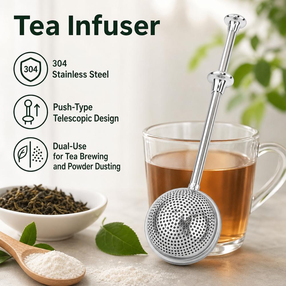 One‑Hand Press Powder Duster 3 - огляд і ціна Coffee Tea Infusion