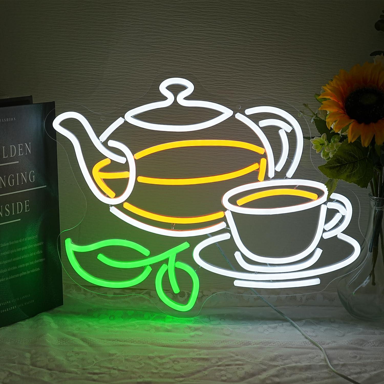 Tea Neon Sign USB Dimmable LED - огляд і ціна Coffee Tea Plantation