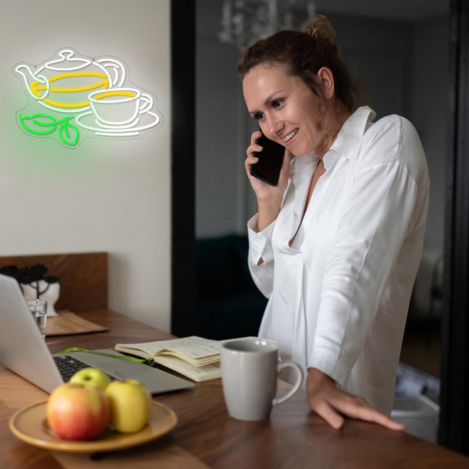 Tea Neon Sign USB Dimmable LED - огляд і ціна Coffee Tea Plantation