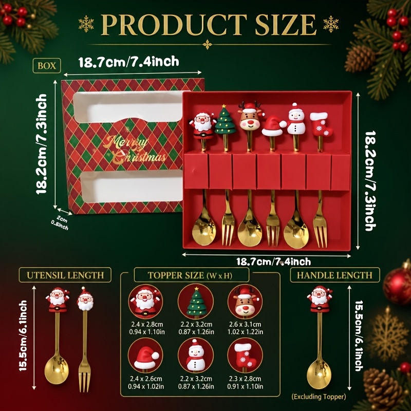6Pcs Festive Christmas Spoon F - огляд і ціна Coffee Tea Festival
