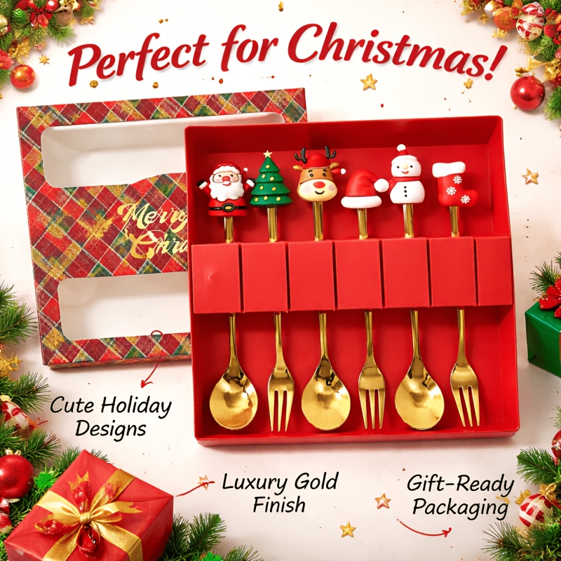 6Pcs Festive Christmas Spoon F - огляд і ціна Coffee Tea Festival