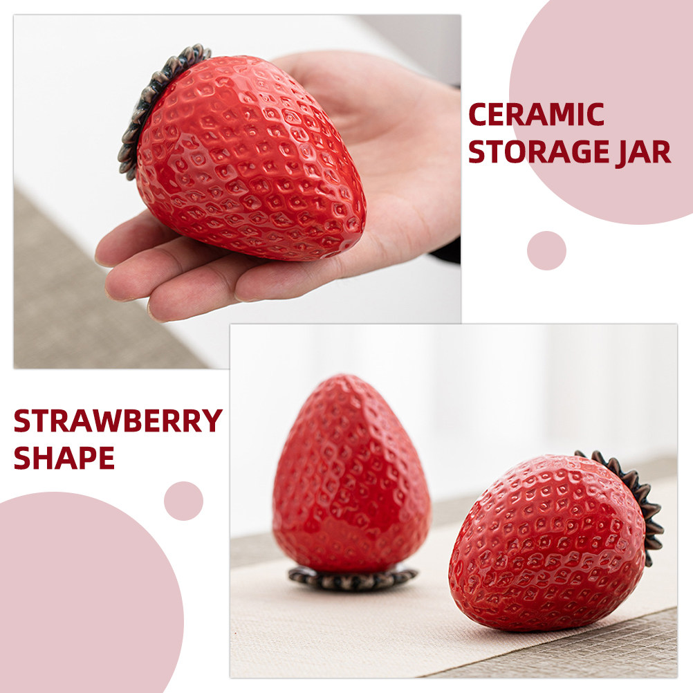 Strawberry Shape Ceramic Stora - огляд і ціна Coffee Tea Bean Leaf