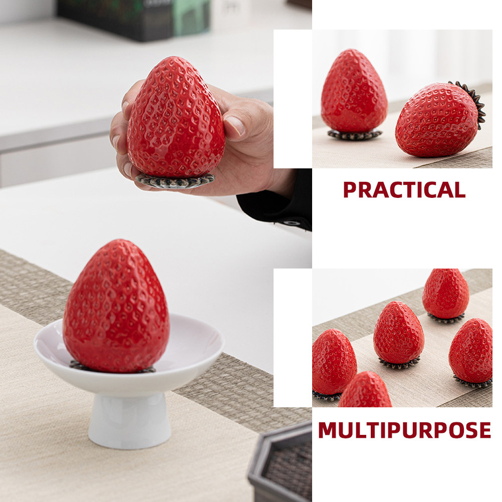 Strawberry Shape Ceramic Stora - огляд і ціна Coffee Tea Bean Leaf