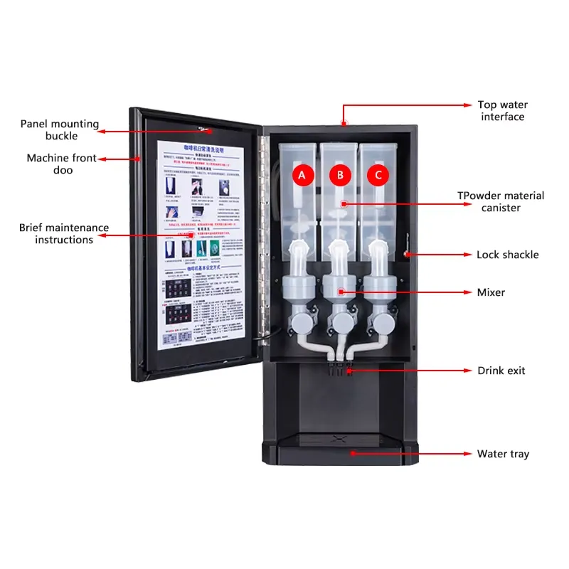 for E30S 3 Milk Tea Vending Ma - огляд і ціна Coffee Tea Vending Machine For Office