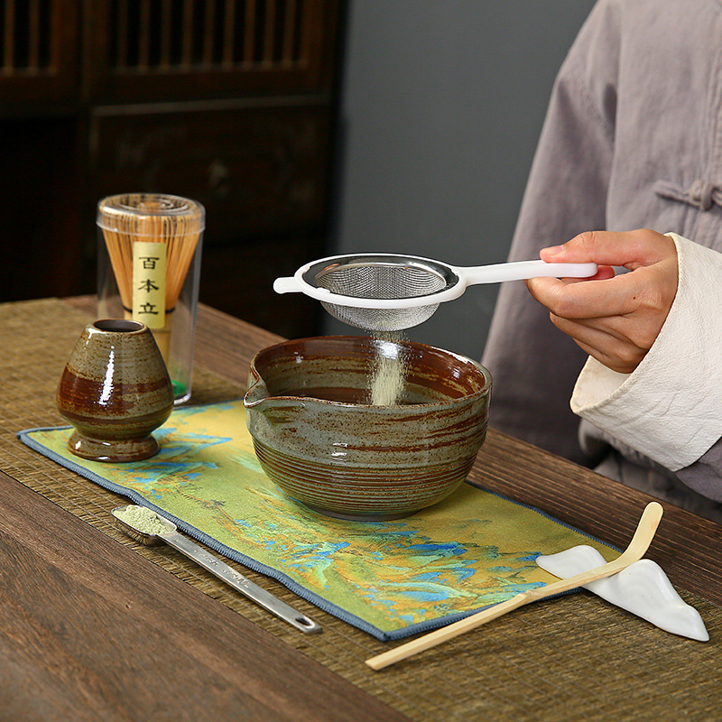 Coarse Clay Matcha Bowl with S - огляд і ціна Matcha Whisk Set