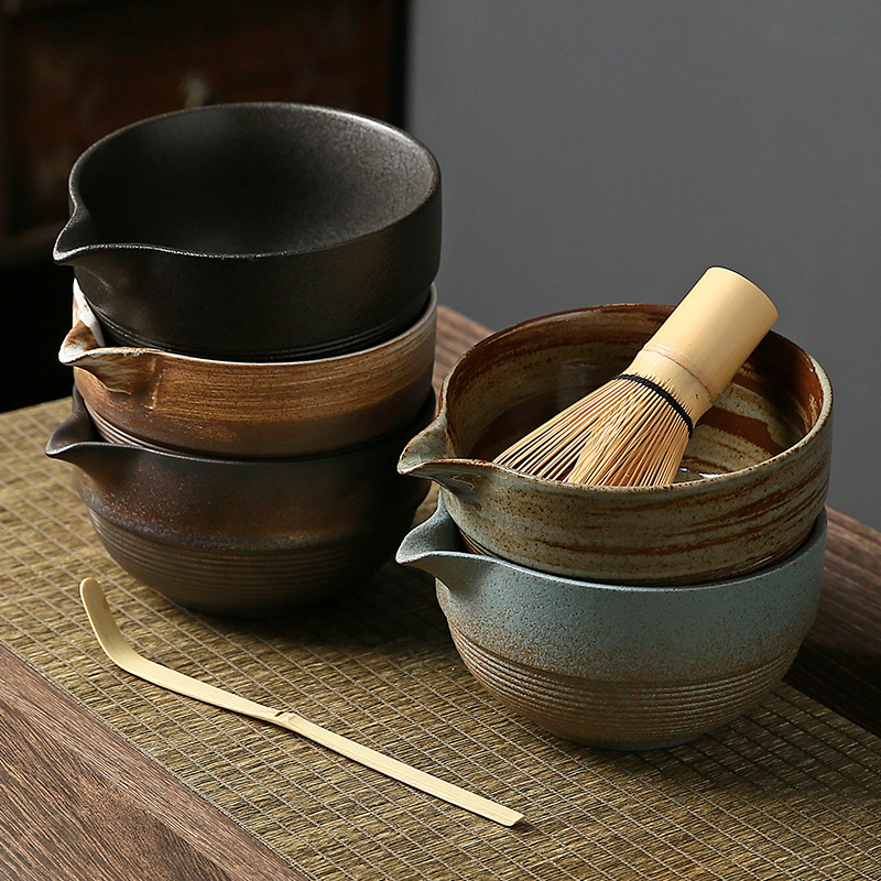 Coarse Clay Matcha Bowl with S - огляд і ціна Matcha Whisk Set