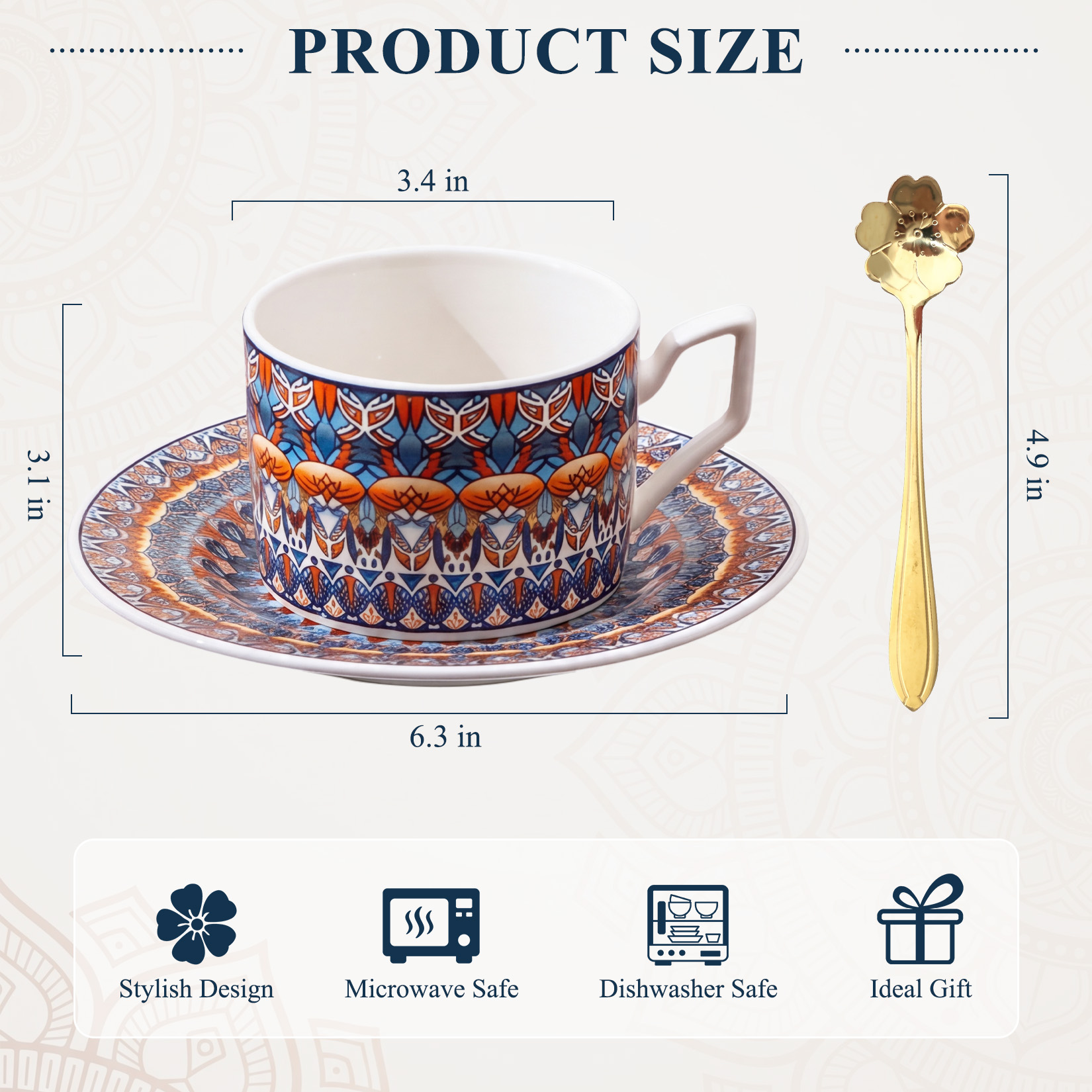 2 Pack Bohemian Ceramic Coffee - огляд і ціна Coffee Tea Set