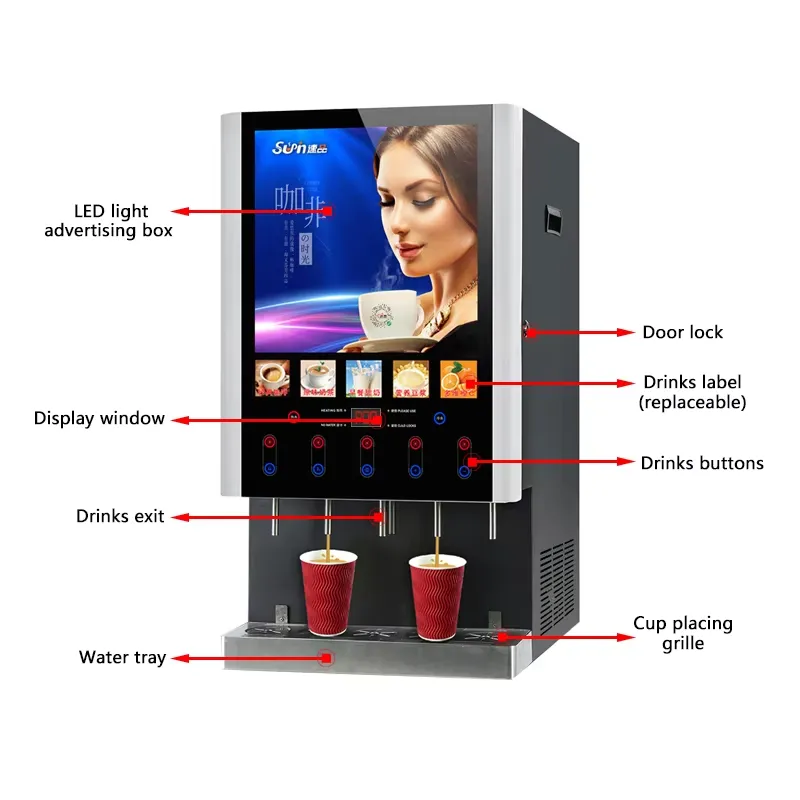 for 50SCW-12 Automatic Coffee  - огляд і ціна Coffee Tea Vending Machine For Office