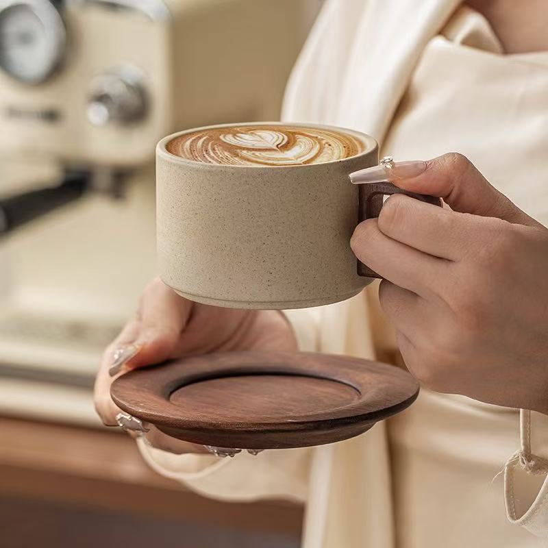 Retro Ceramic Coffee Mug with  - огляд і ціна Coffee Tea Set