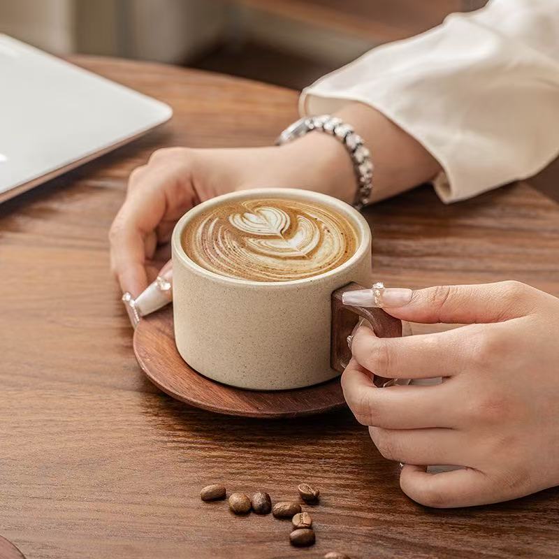 Retro Ceramic Coffee Mug with  - огляд і ціна Coffee Tea Set