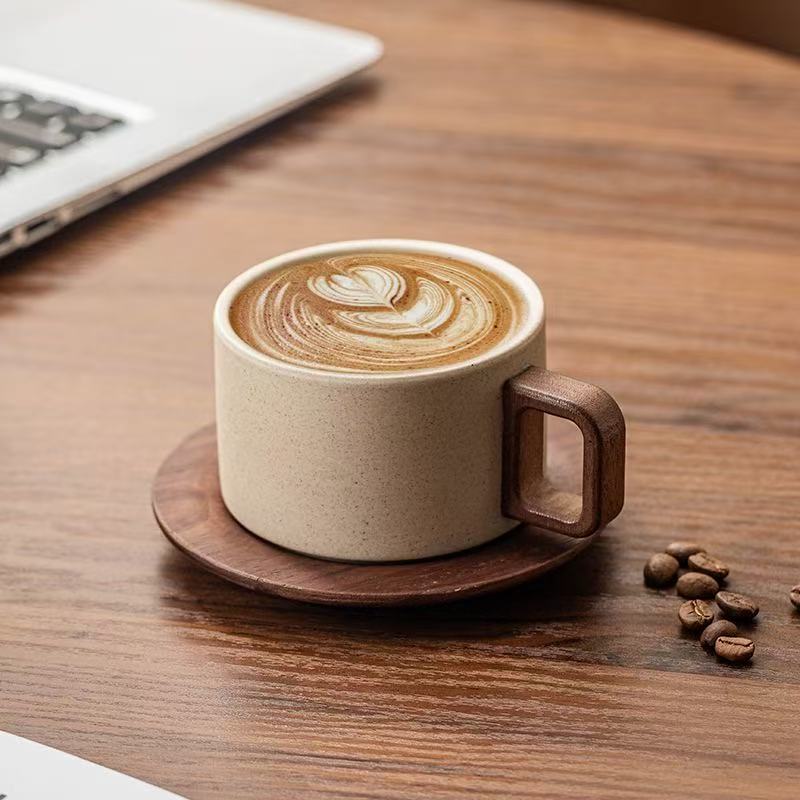 Retro Ceramic Coffee Mug with  - огляд і ціна Coffee Tea Set