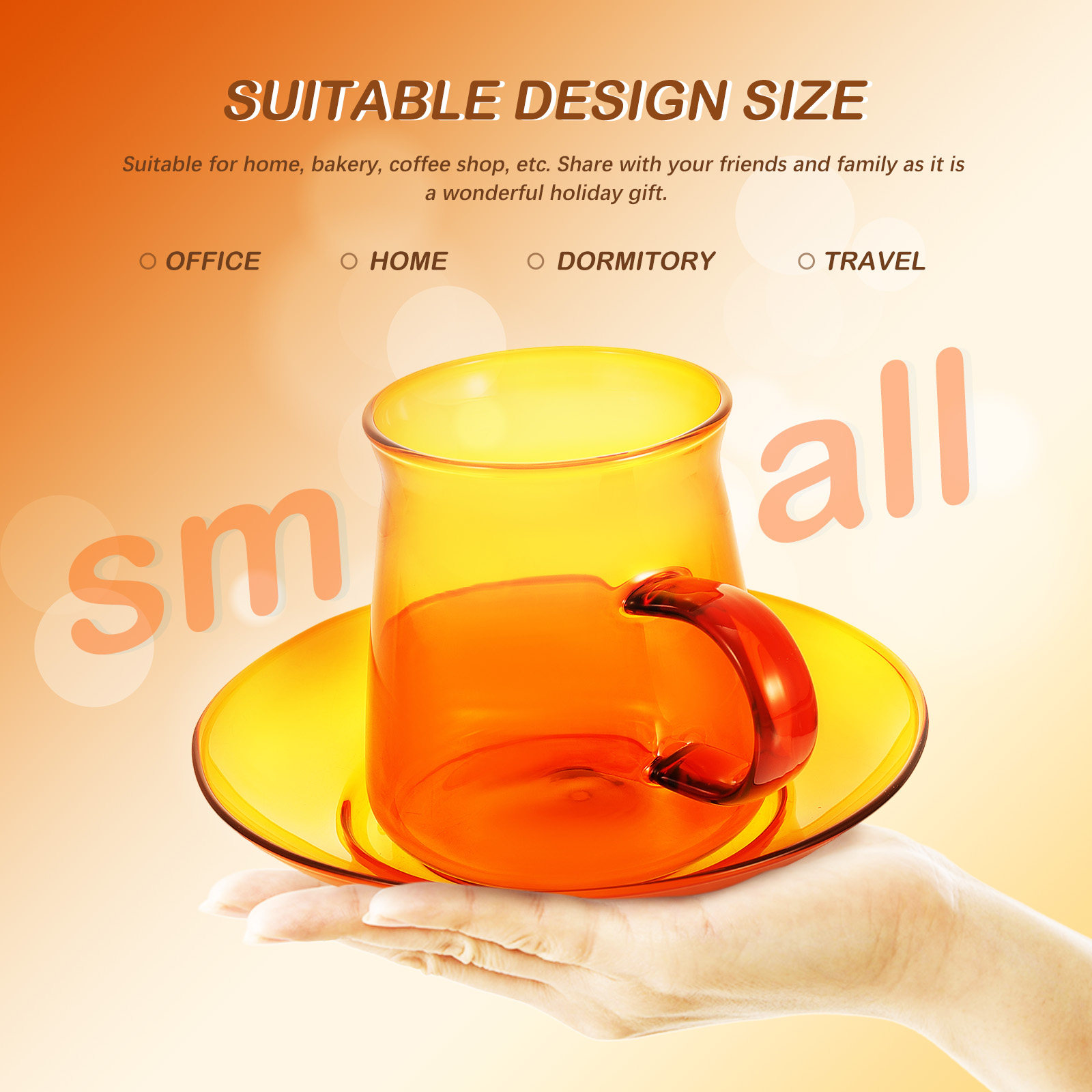 Glass Coffee Cup and Saucer Se - огляд і ціна Coffee Tea Set