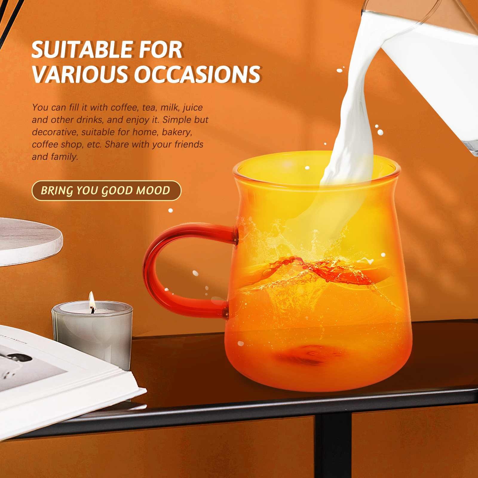 Glass Coffee Cup and Saucer Se - огляд і ціна Coffee Tea Set