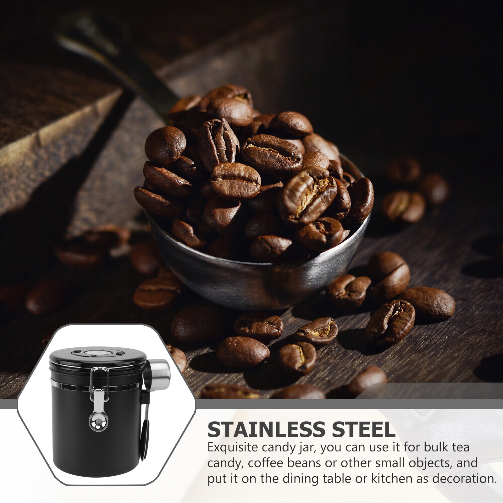 1Pcs Coffee Bean Storage Conta - огляд і ціна Coffee Tea Containers