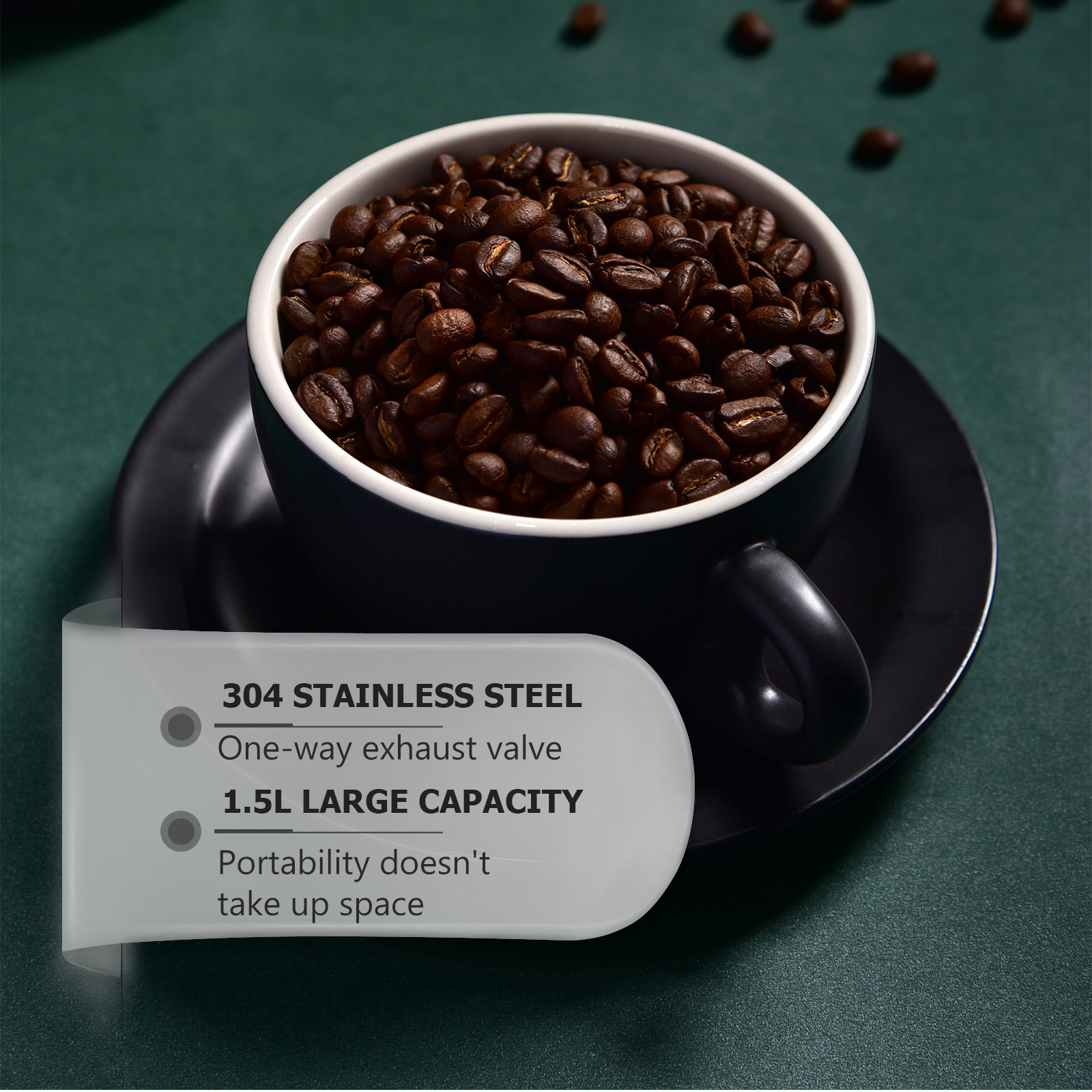 1Pcs Coffee Bean Storage Conta - огляд і ціна Coffee Tea Containers