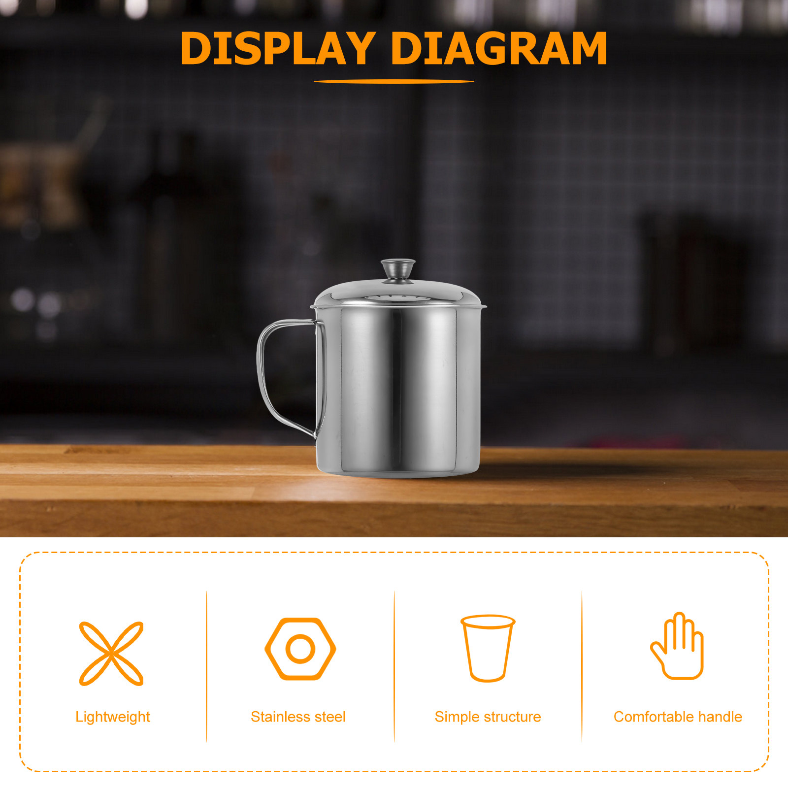 Stainless Steel Cup With Lid R - огляд і ціна Mug Tea Coffee