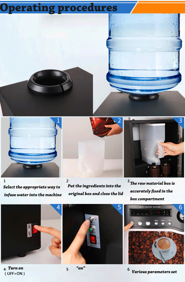 220V Automatic Coin Operated H - огляд і ціна Coffee Tea Vending Machine For Office
