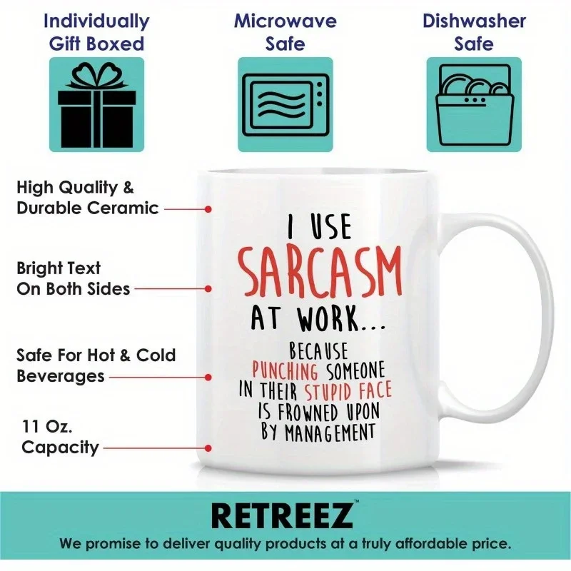 I Use Sarcasm At Work Because  - огляд і ціна Coffee And Tea Quotes Funny