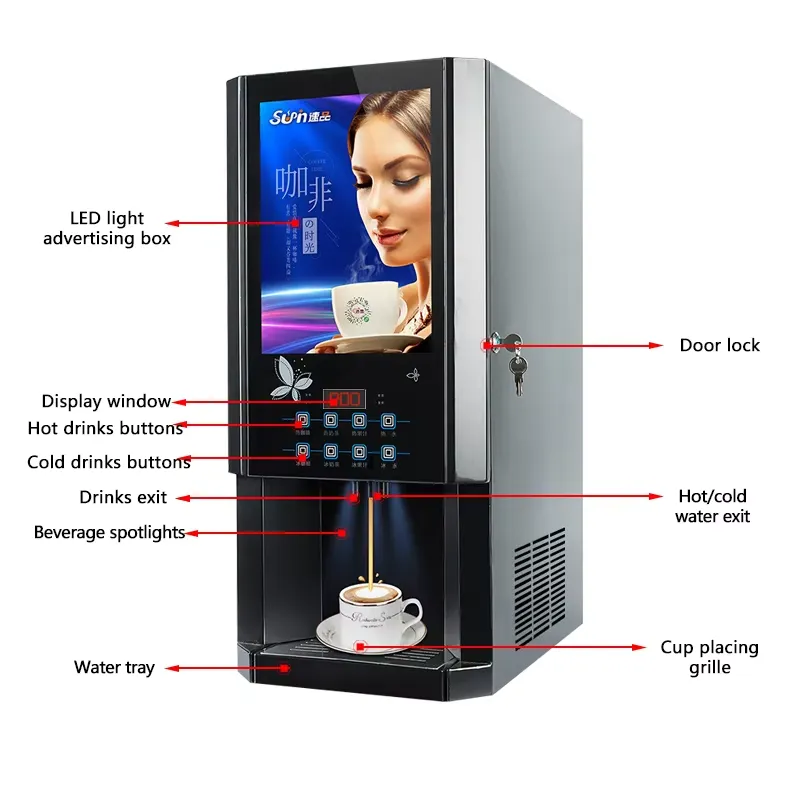for 30SCW-8 Automatic Coffee M - огляд і ціна Coffee Tea Vending Machine For Office