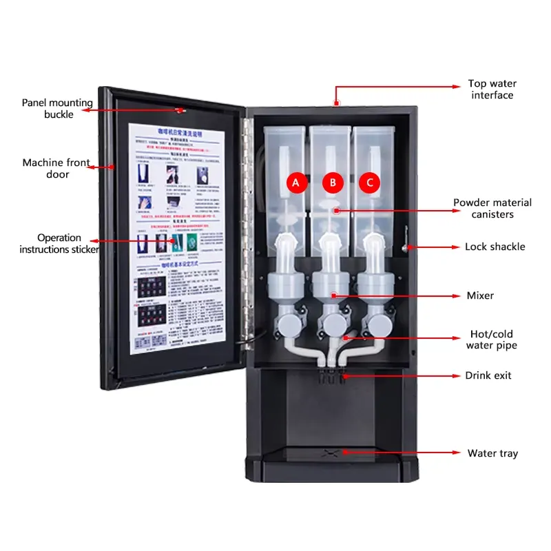 for 30SCW-8 Automatic Coffee M - огляд і ціна Coffee Tea Vending Machine For Office